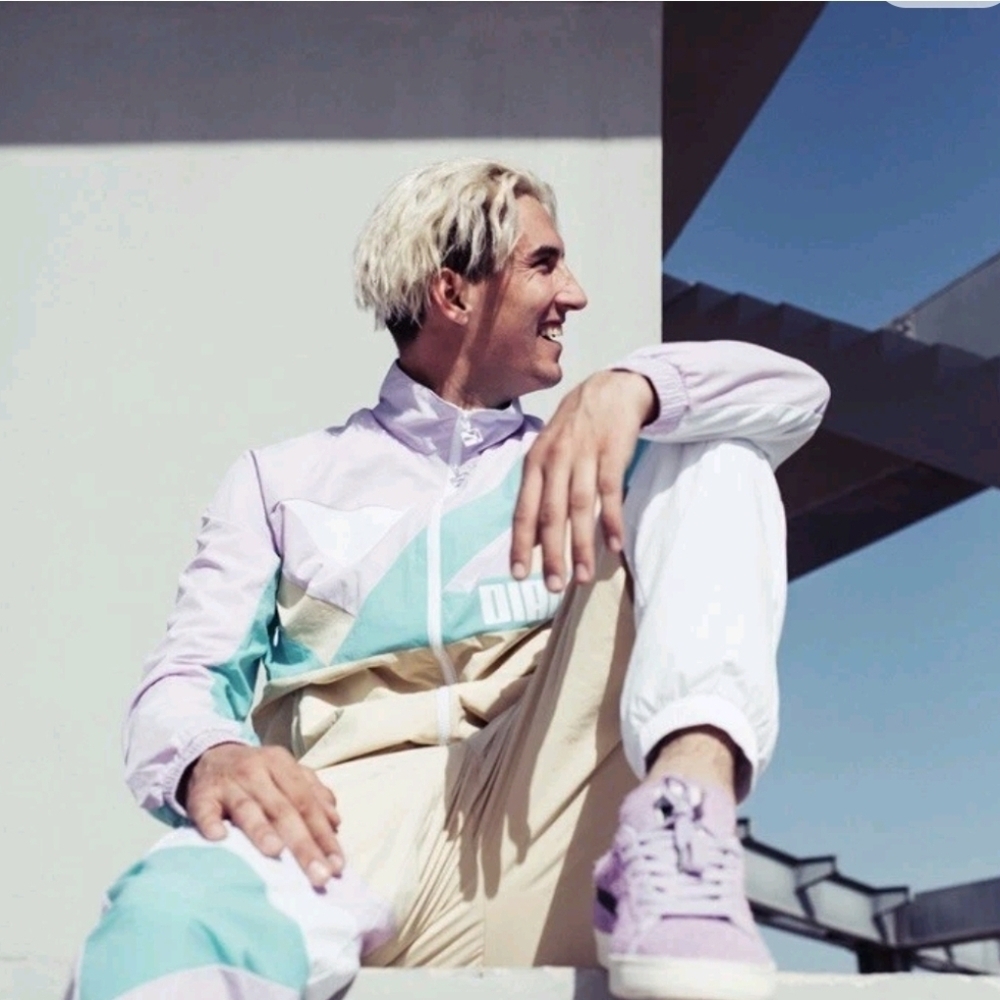 Puma X Diamond 2017 Tracksuit Windbreaker Colorblock Pastel Mens Size Medium